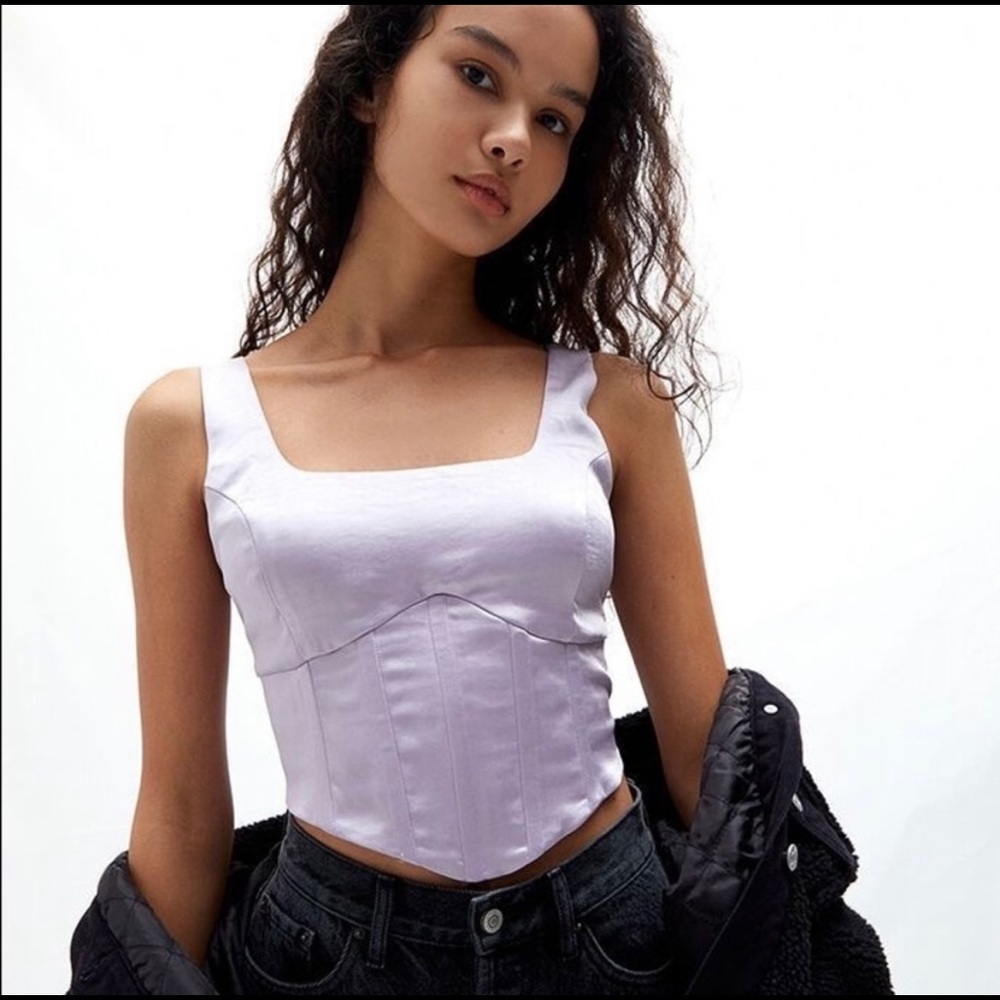 LA Hearts Lavendar Corset Top from Pacsun